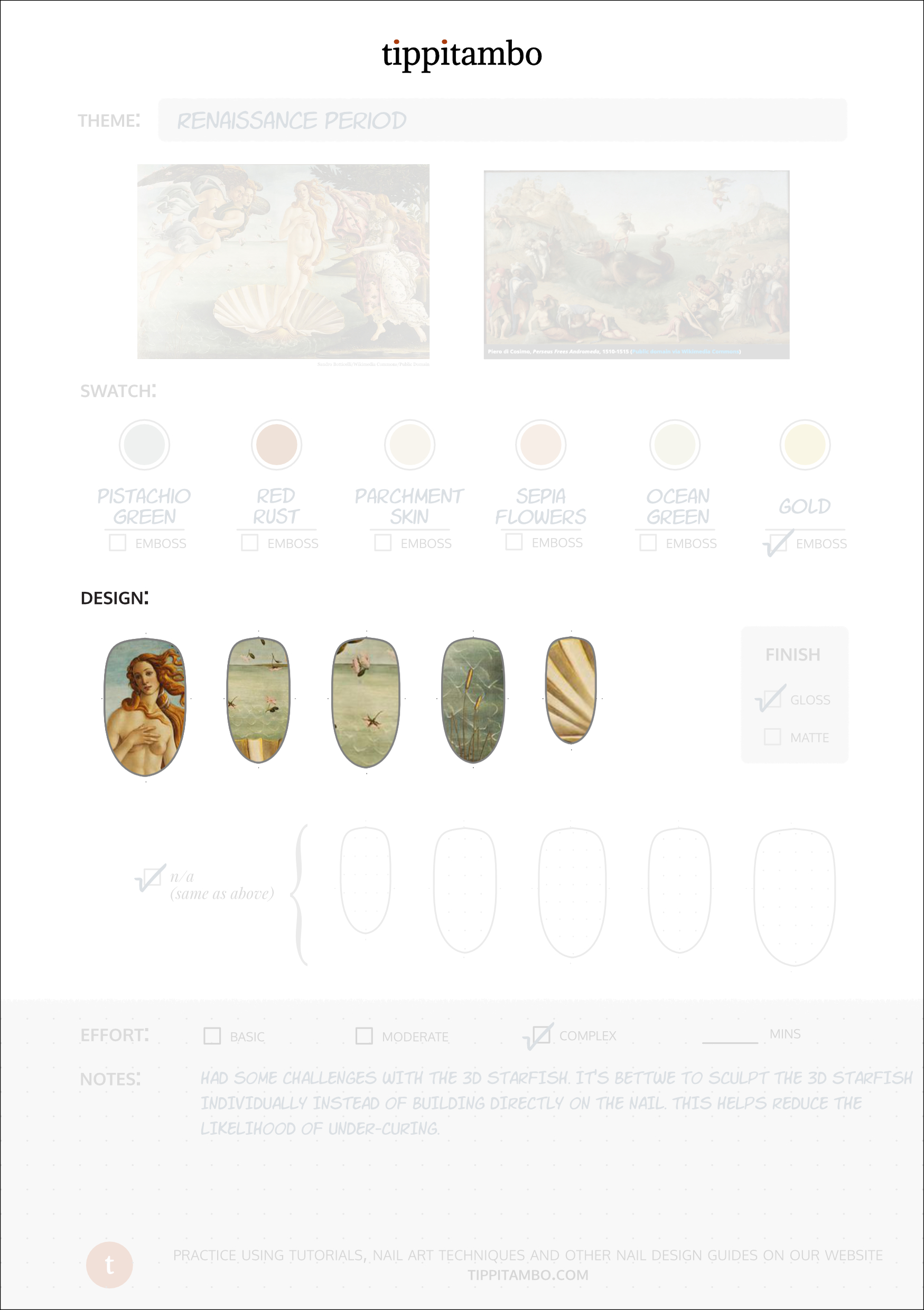 Design your own nail art with this free digital sketch template